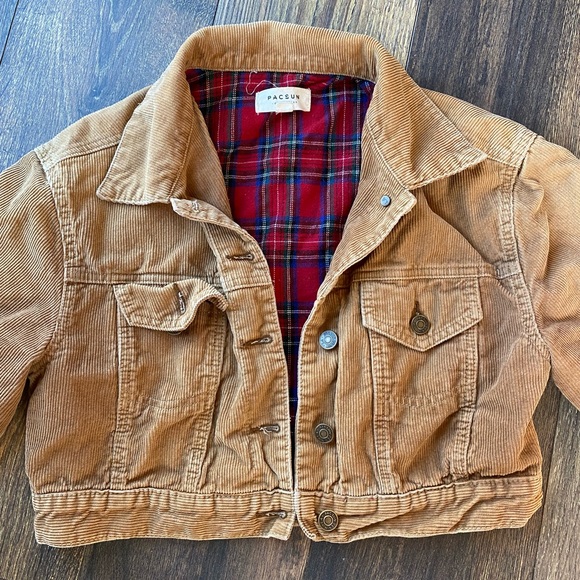 PacSun Jackets & Blazers - Pacsun Cropped Tan Corduroy Jacket